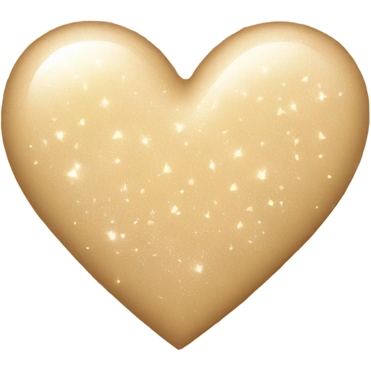 Beige heart sparkly emoji