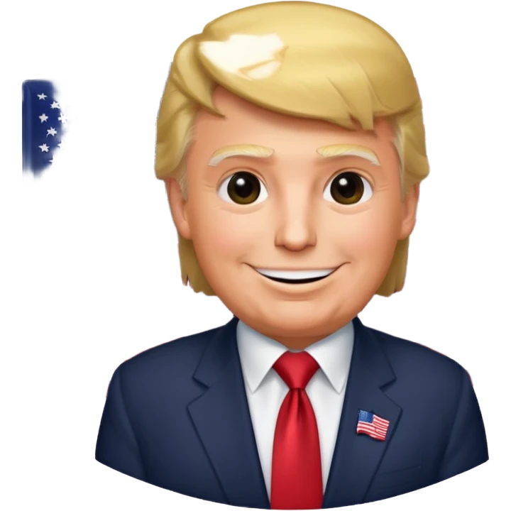 Donald Trump winning everything and America flag  emoji