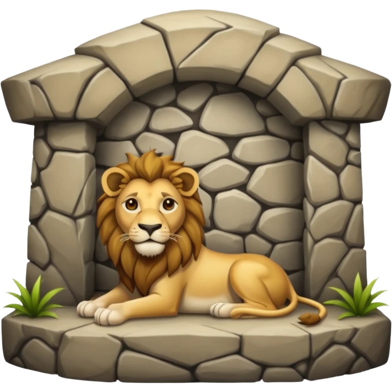 Lion den WITHOUT LION emoji