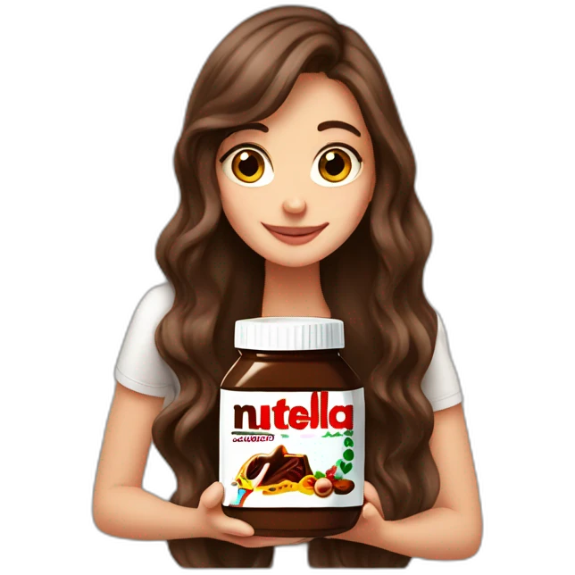 girl-brownlocks-longhair-eating-nutella emoji