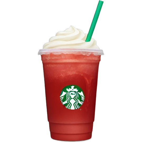 Starbucks red drink no foam emoji