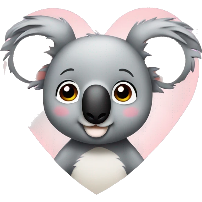 Koala in love emoji