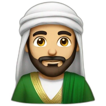 Saudi guy with beard and kufia emoji