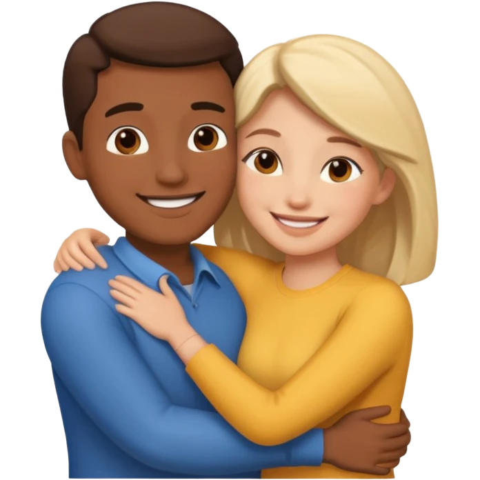 couple hugging emoji
