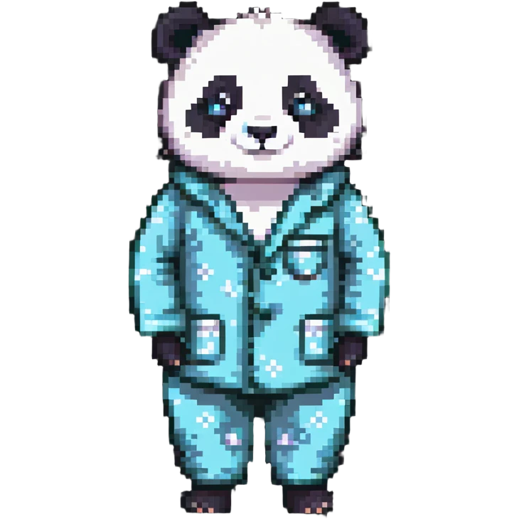panda in pajamas emoji