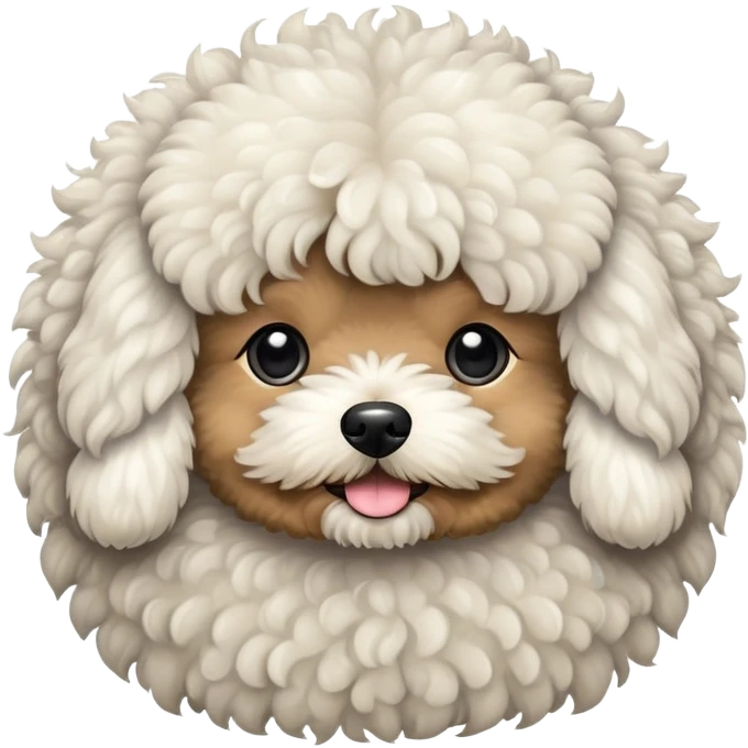 black poochon dog emoji