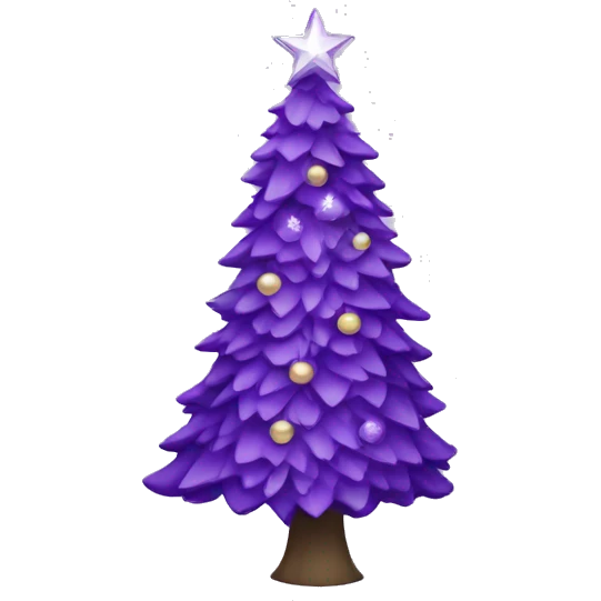 purple Christmas tree emoji