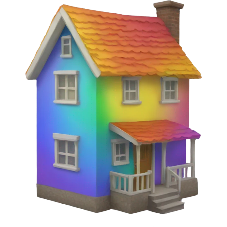 Rainbow house emoji