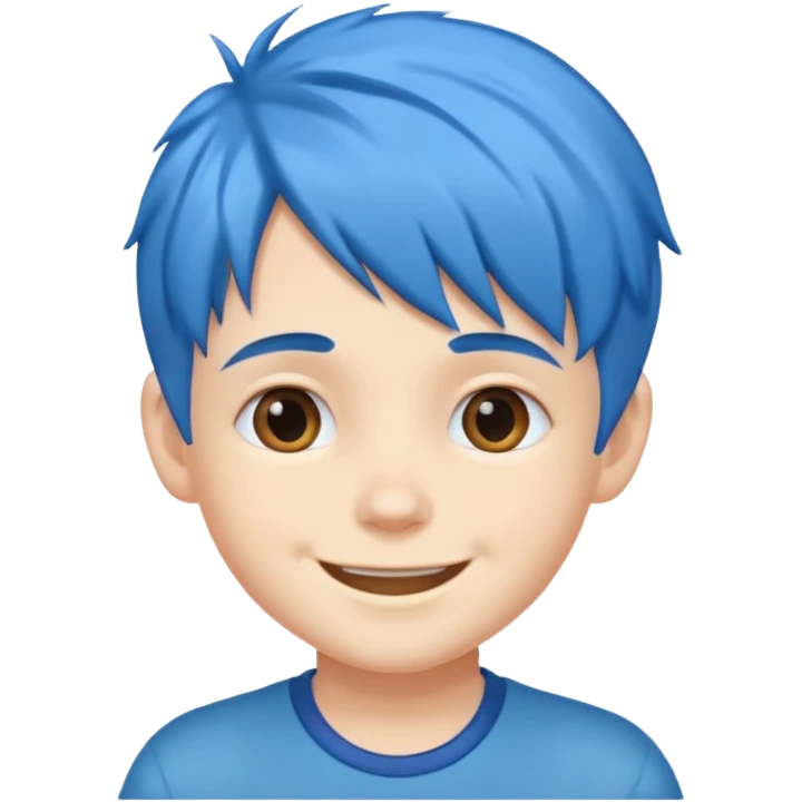 blue haired kid emoji