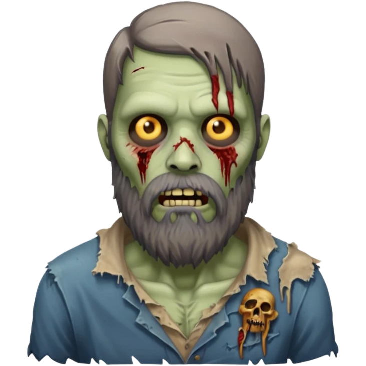 long bearded zombie emoji