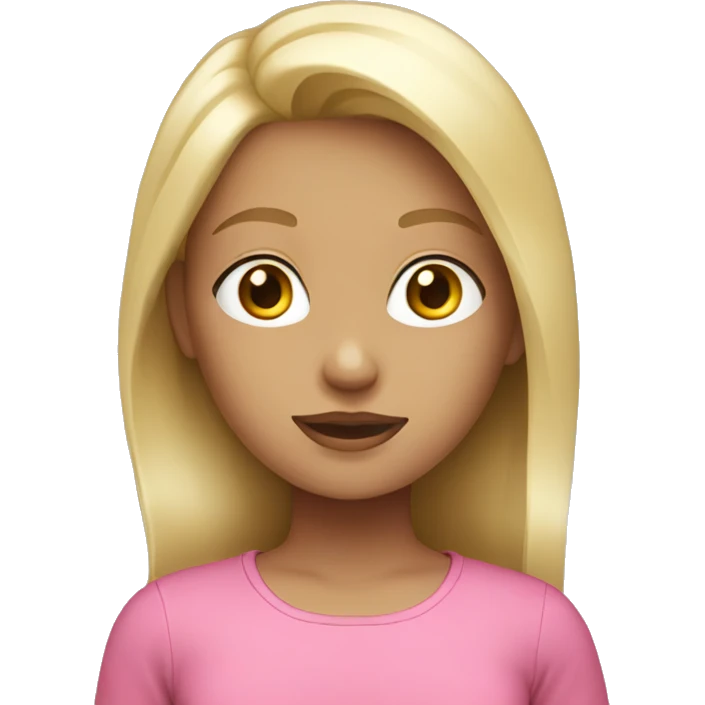 Girl in pink top with blonde hair emoji