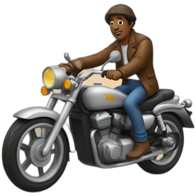 poet on a motorbike emoji