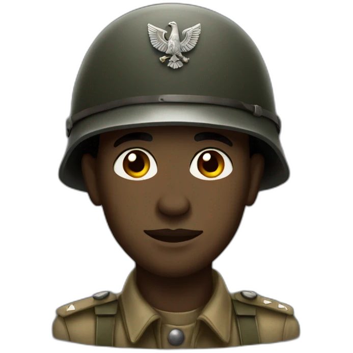 black man as a world war two german soldier emoji