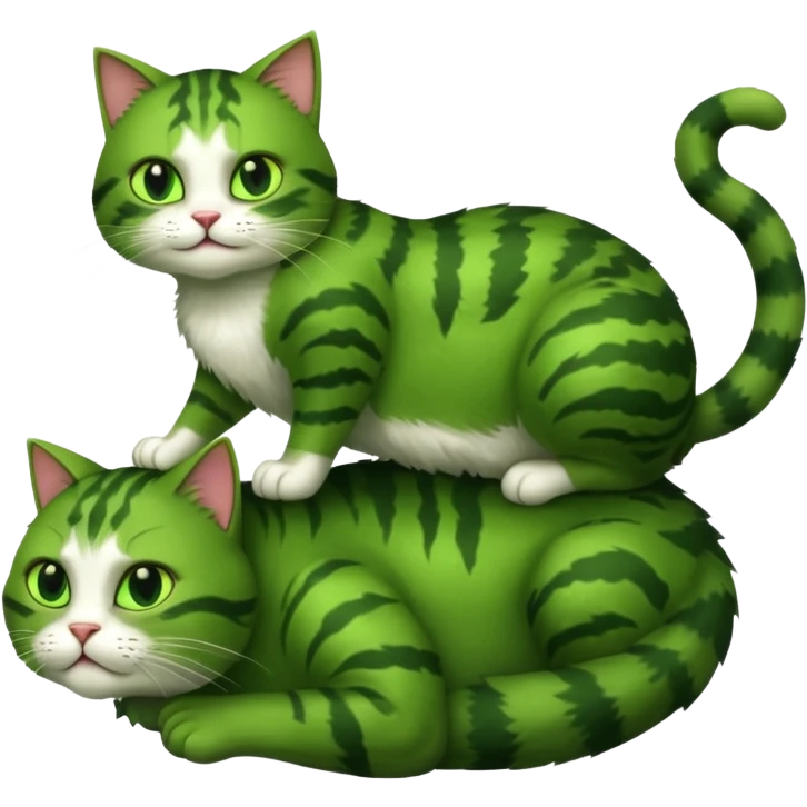 Cat riding on hulks back emoji