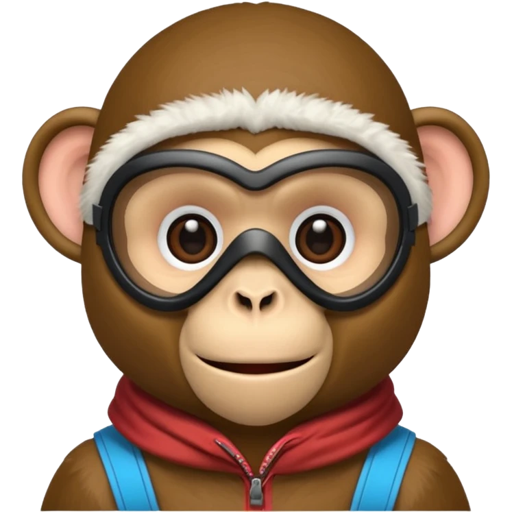 Monkey wearing a ski mask emoji