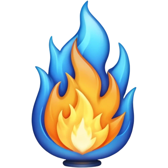 blue flame emoji