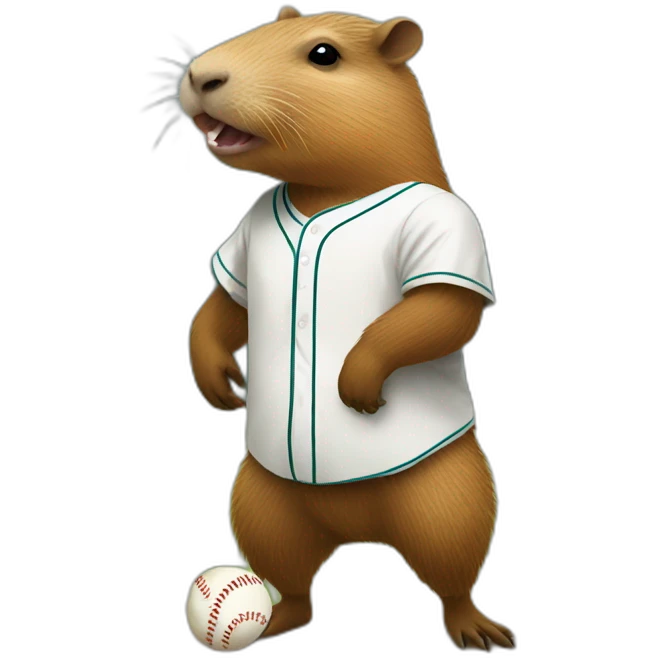 capybara playing baseball emoji