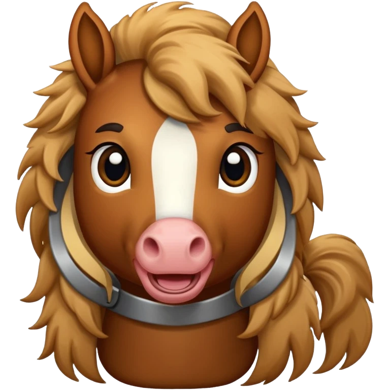 the horse should be more cartoon emoji