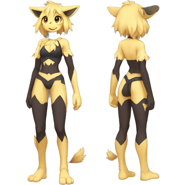 Anthro Sona Fakemon Full Body emoji