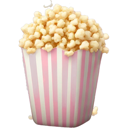 Light pink popcorn emoji