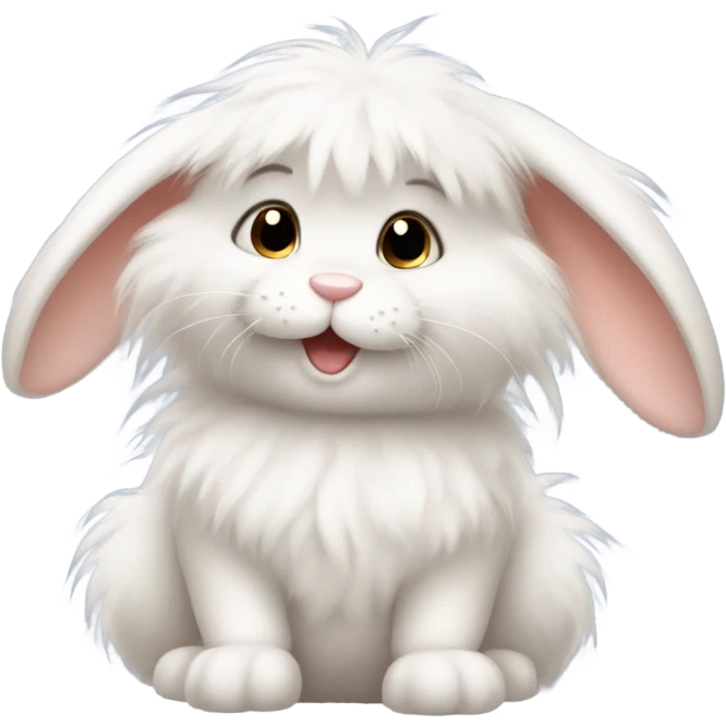fluffy cute bunny emoji