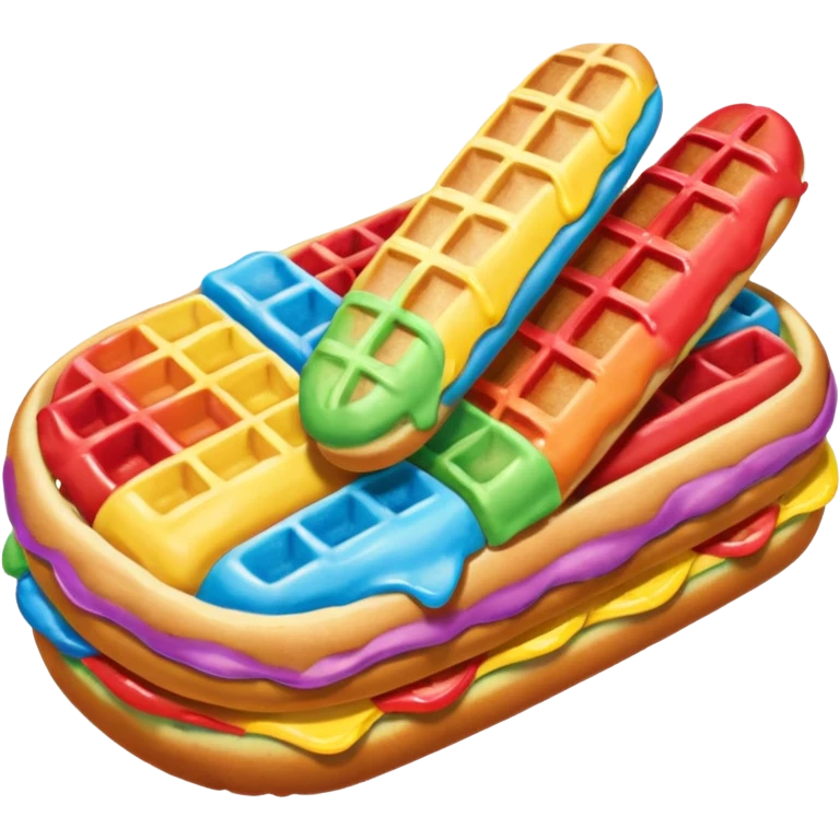 ❤🧡💛💚💙💜💗 rainbow🧇and🥖 and 🥯 emoji