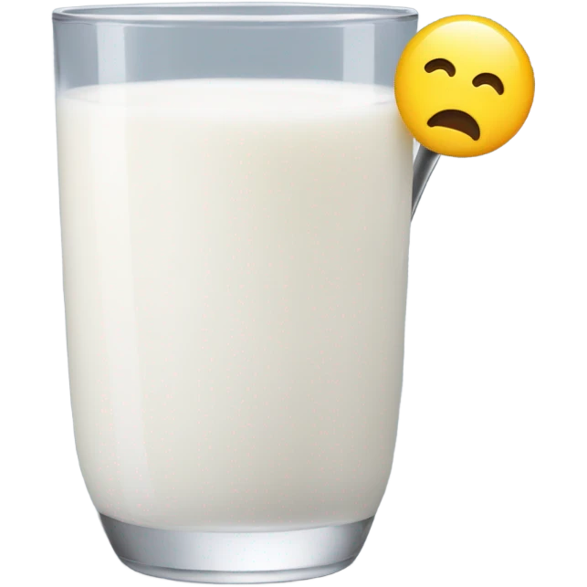 Milk at glass and spoon emoji