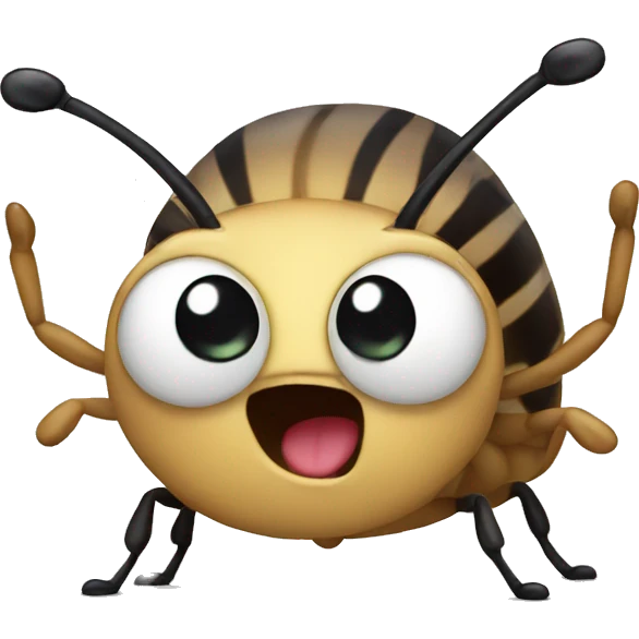 Cute excited bug emoji