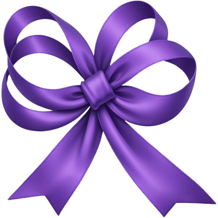 purple ribbon emoji