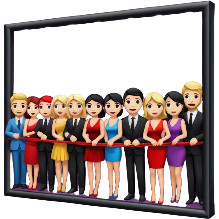 long queue behind the velvet rope, outside a nightclub emoji