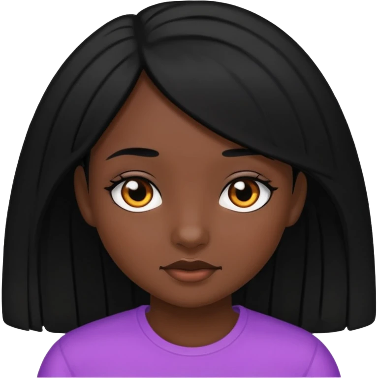 بنت سمرا شعر اسود  emoji