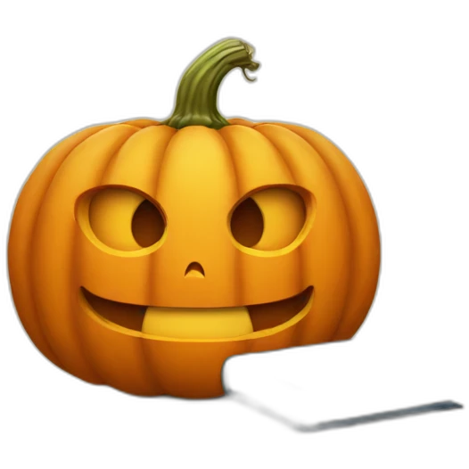 Pumpkin with a book emoji