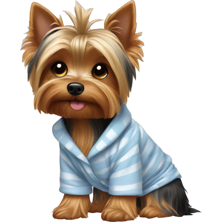 Yorkie in pajamas  emoji