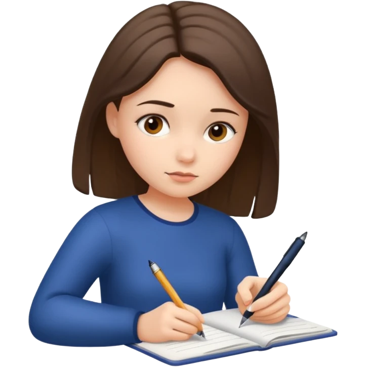 girl taking notes emoji