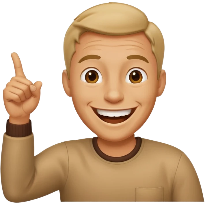 Guy laughing with him pointing emoji