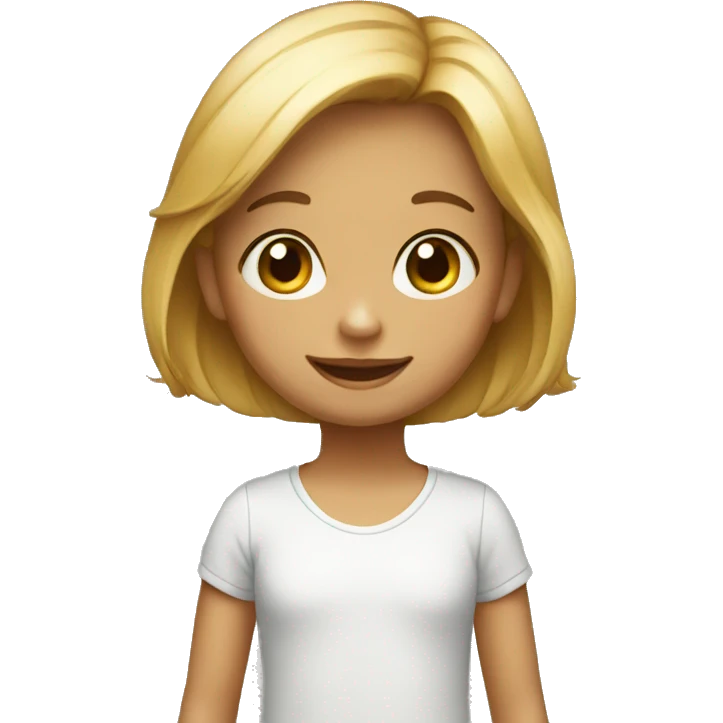 little girl with high boy emoji