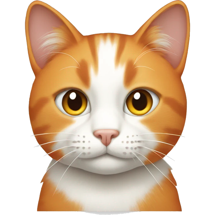 Orange and white cat  emoji
