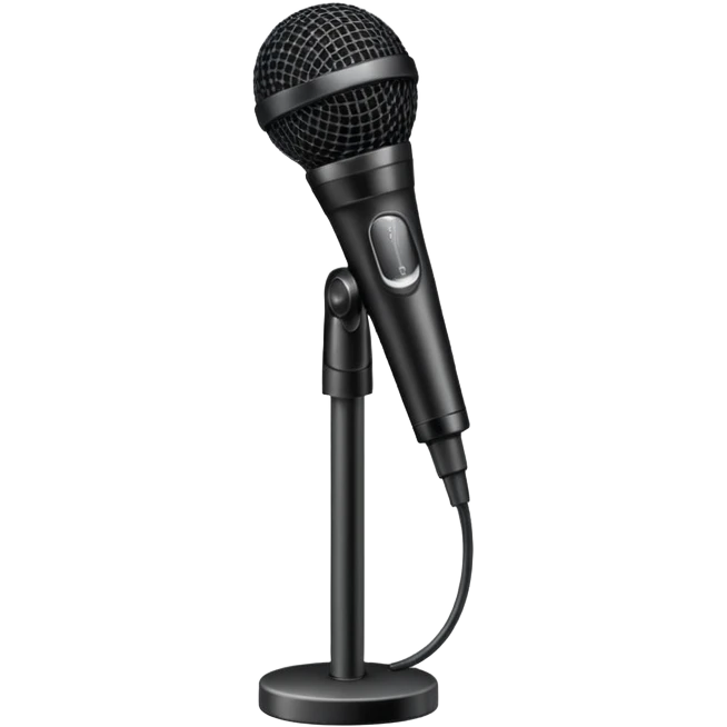 stage microphone with stand emoji