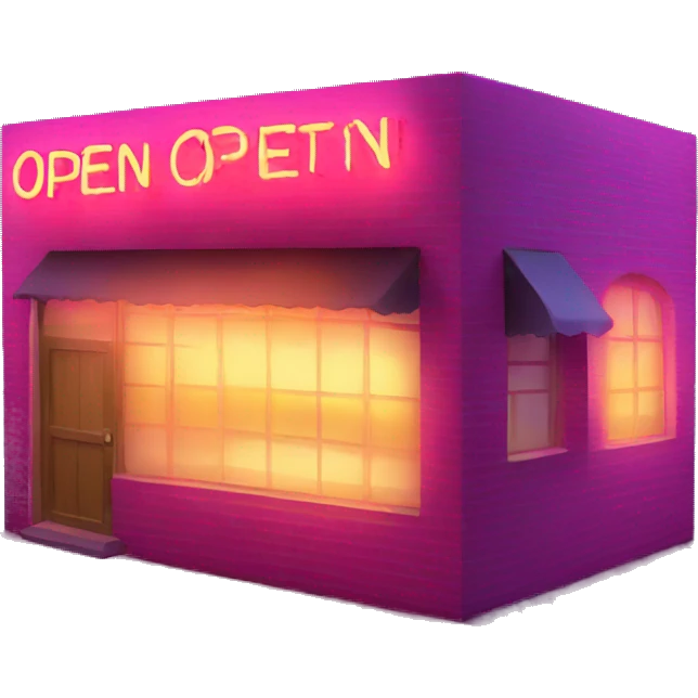 Open neon emoji