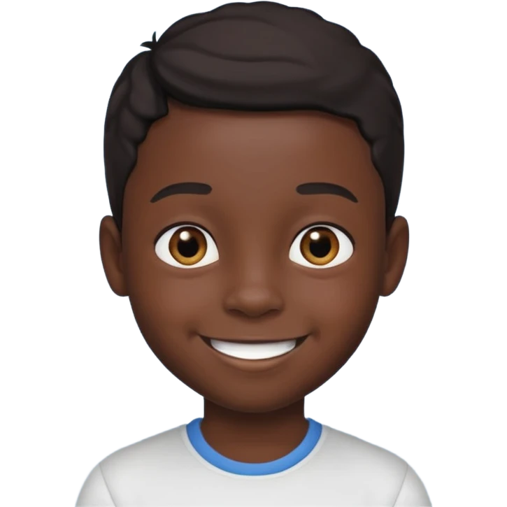 A cute lil boy black emoji