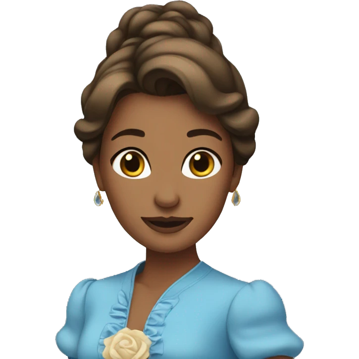 Belle in a blue dress  emoji