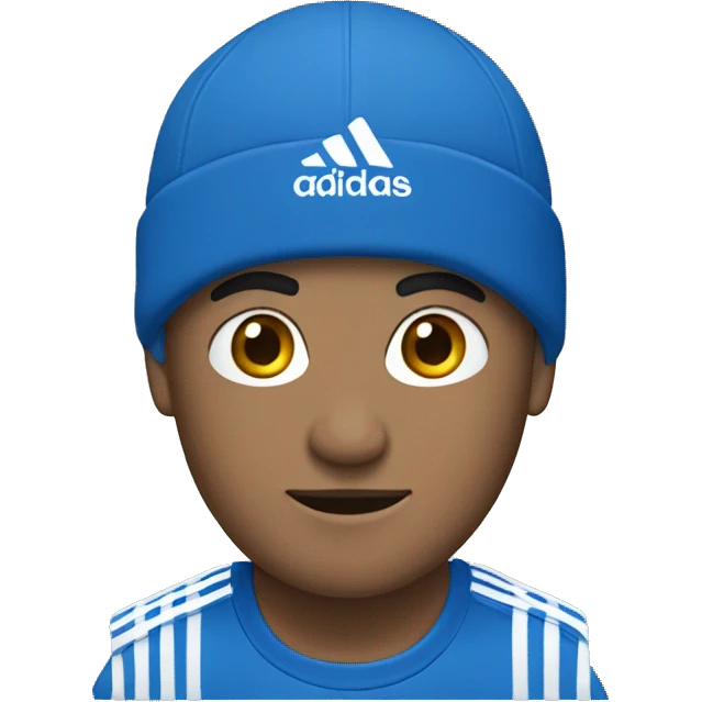 Blue Adidas emoji