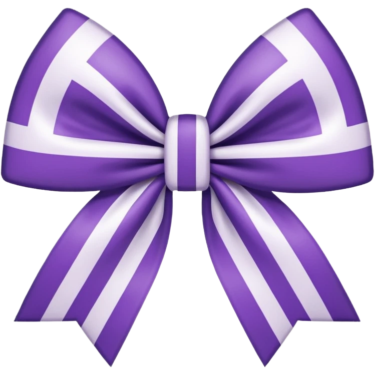 purple gingham bow emoji