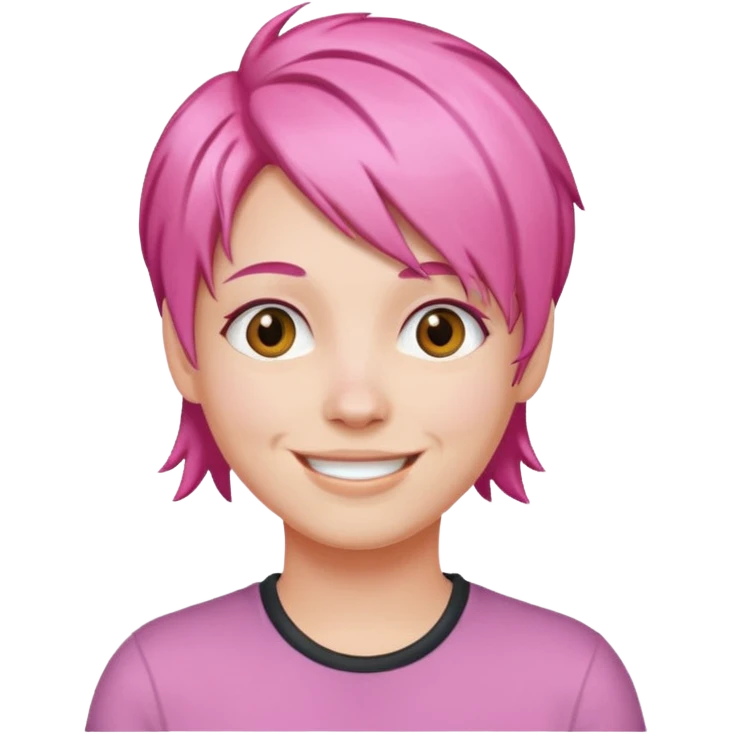  pink hair  emoji
