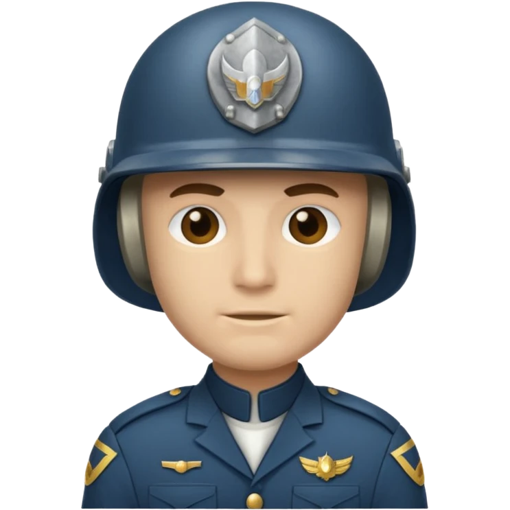 helmet man in unfiorm emoji