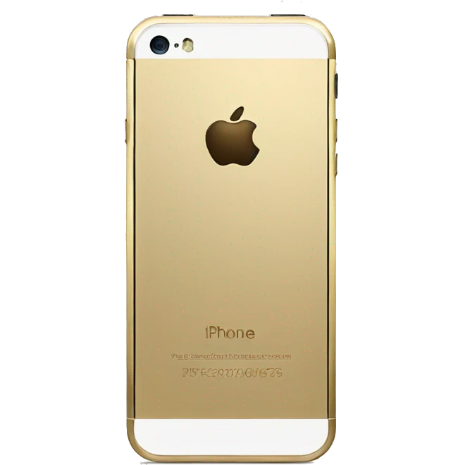 iPhone 5 in gold color emoji