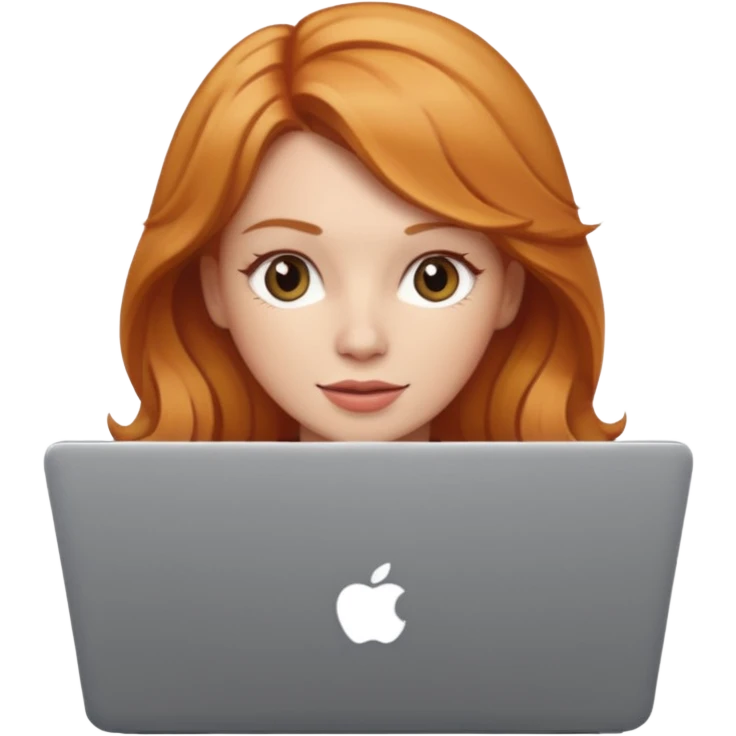 Strawberry blonde woman with laptop emoji