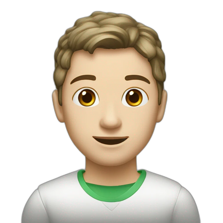 Белая девушка с кудряшками и зелёными глазами emoji