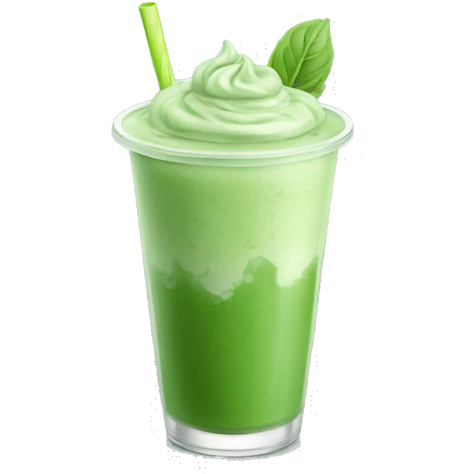 sage green iced matcha latte emoji