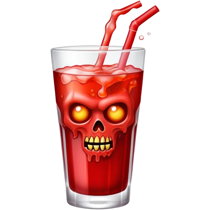 Red zombie drink emoji